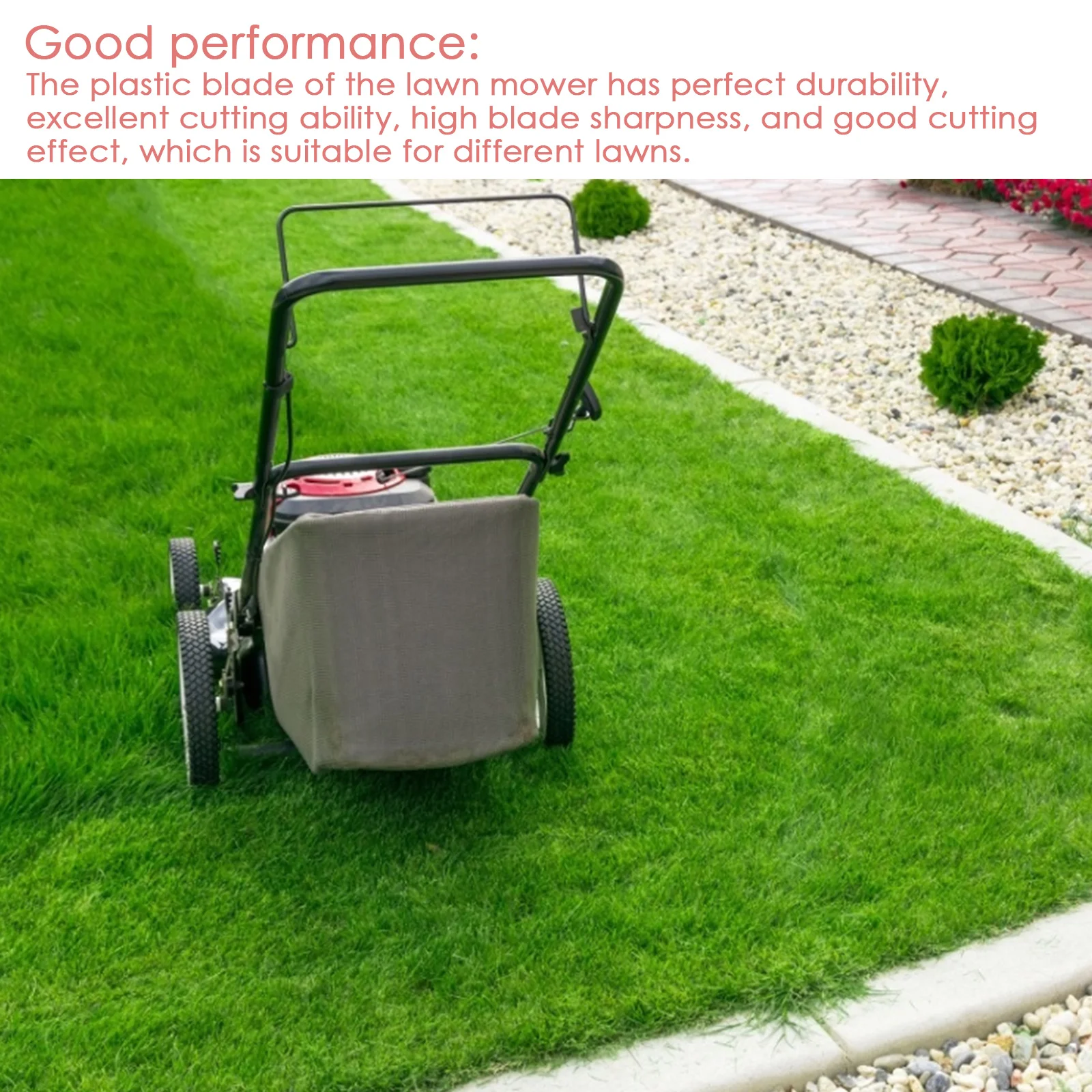 

50Pcs Plastic Blades Grass Trimmers Red Lawn Mower Blades Replacement Cordless Strimmer Trim Cutter For Lawn Garden Plant