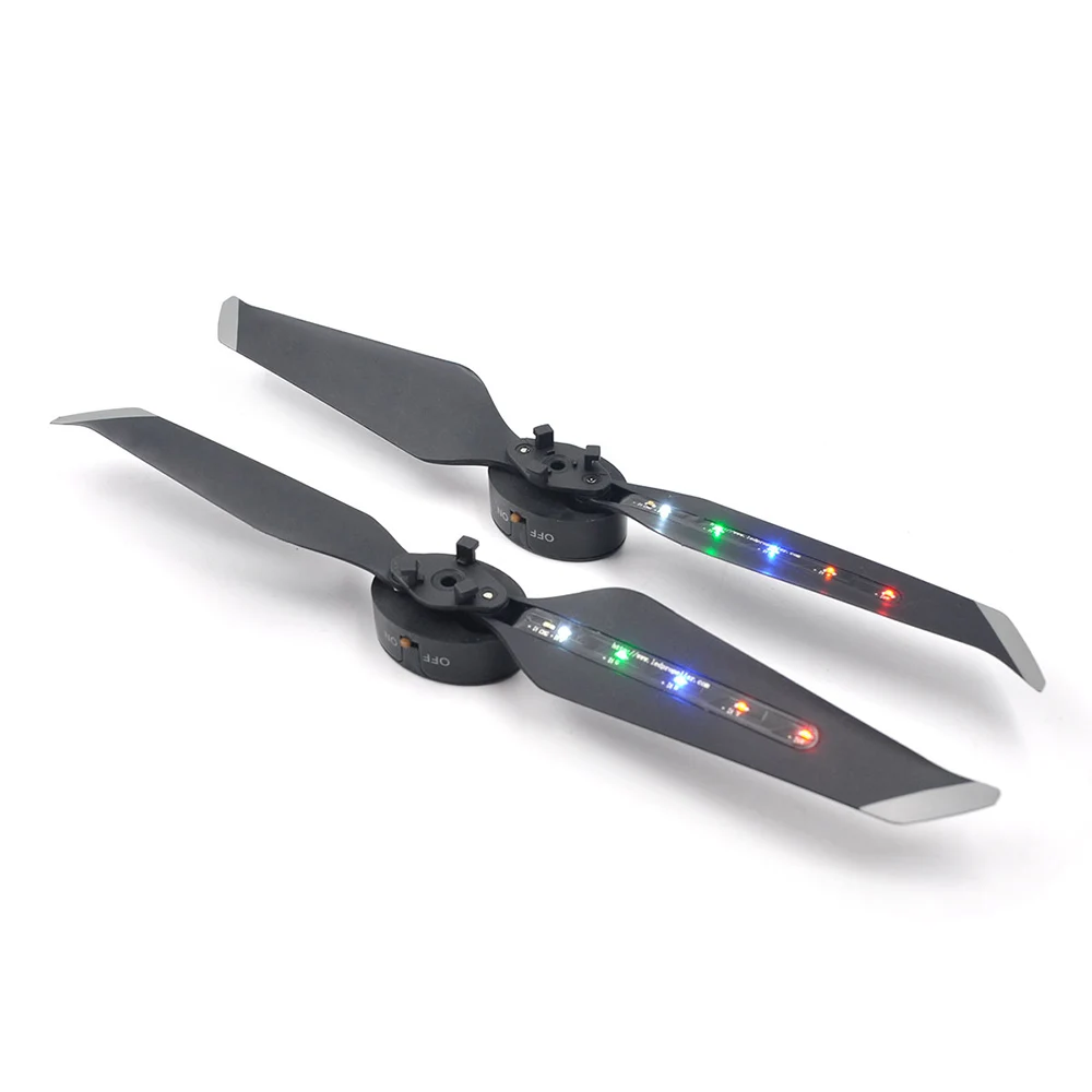 

1 Pair LED Flash Low-Noise Quick Release Propeller Rechargeable CW/CCW Props for DJI Mavic 2 Pro/Zoom FPV Drone