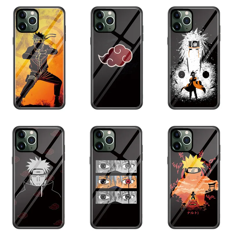 

Bandai Tempered Glass Naruto iPhone13 Mobile Phone Cover Akatsuki CloudApple 12pro Max Case Jiraiya Uzumaki 11 Xr Xs 7P Shell