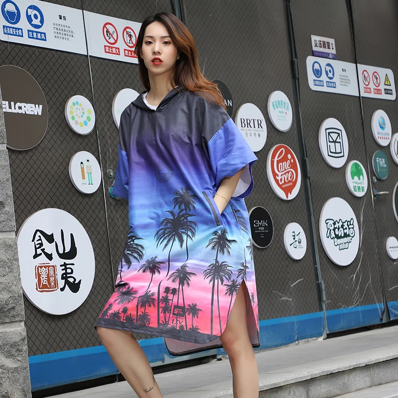 Красивое мультяшное полотенце банное из микрофибры модное уличное пляжное с