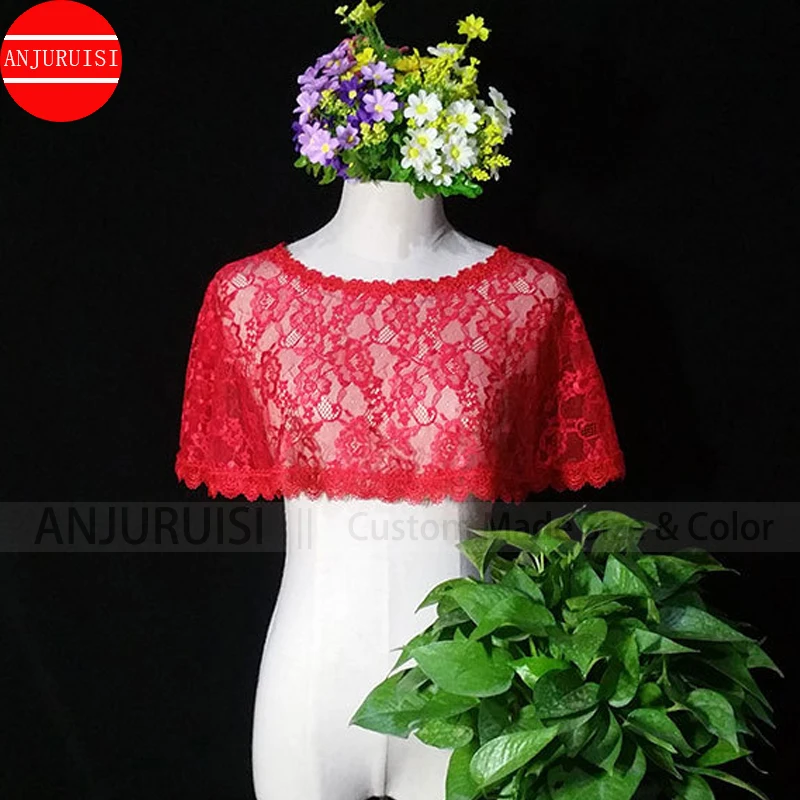 Недорогая кружевная накидка-Болеро для женщин женская свадебная накидка