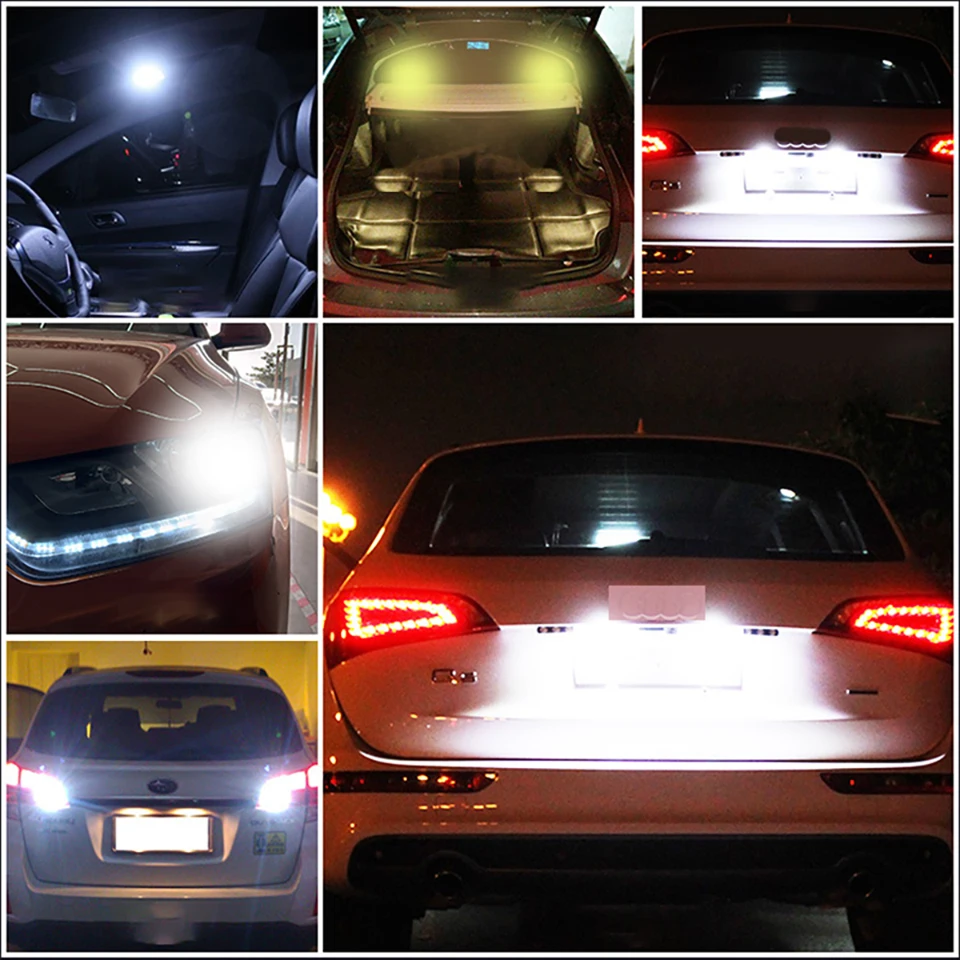 

ANMINGPU 2X C10W Led Canbus C5W 31mm 36mm 39mm 41mm Festoon Led CSP 1860SMD Signal Lamp Interior Reading Lamps Dome Light White