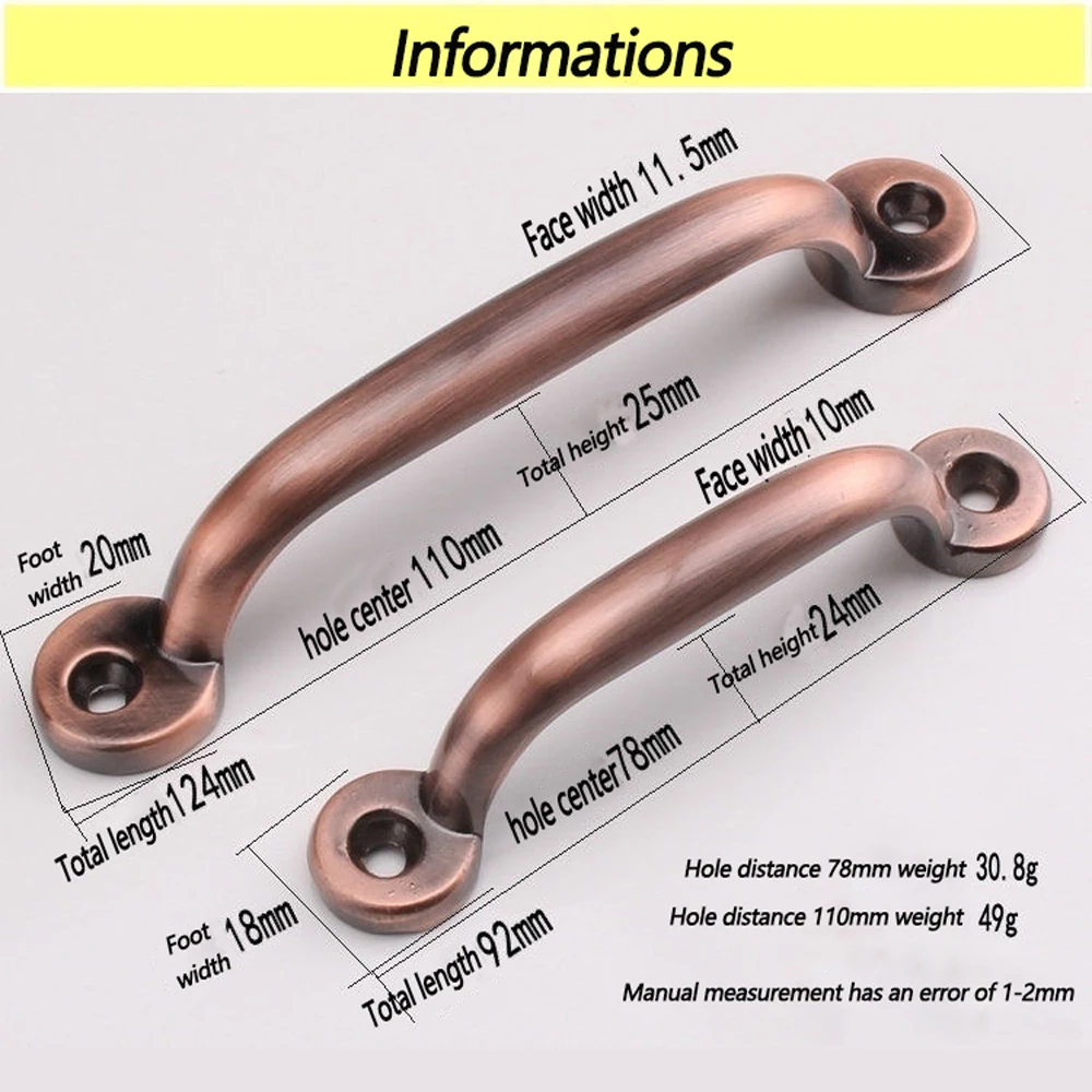 Шкаф для одежды шкаф ручки из цинкового сплава в виде древней ящика кухонного
