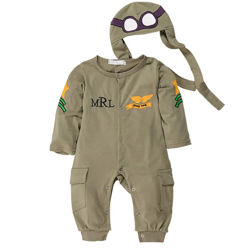 Детский комбинезон-пилот для мальчиков и девочек 3-12 месяцев новинка хлопковый