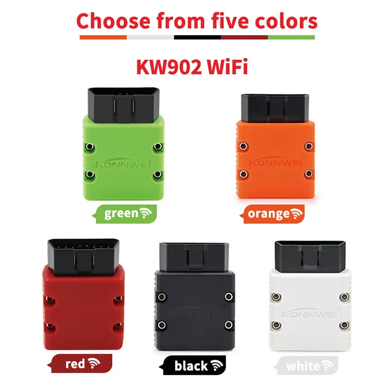 KONNWEI KW902 wifi OBD2 ELM327 автоматический считыватель кодов Многоцветный Дешевый сканер