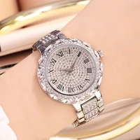 full diamond womens watches stainless steel quartz wristwatch ladies dress watch for women rose gold watches clock casual