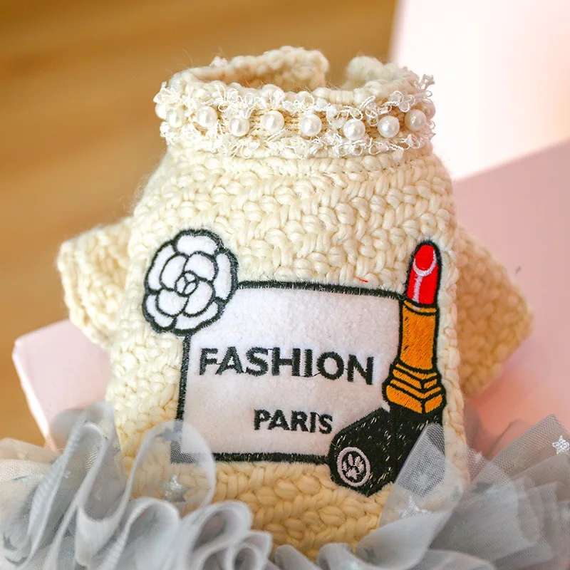 Шикарная пачка звезда Роскошные платья для собак маленьких Зимний костюм