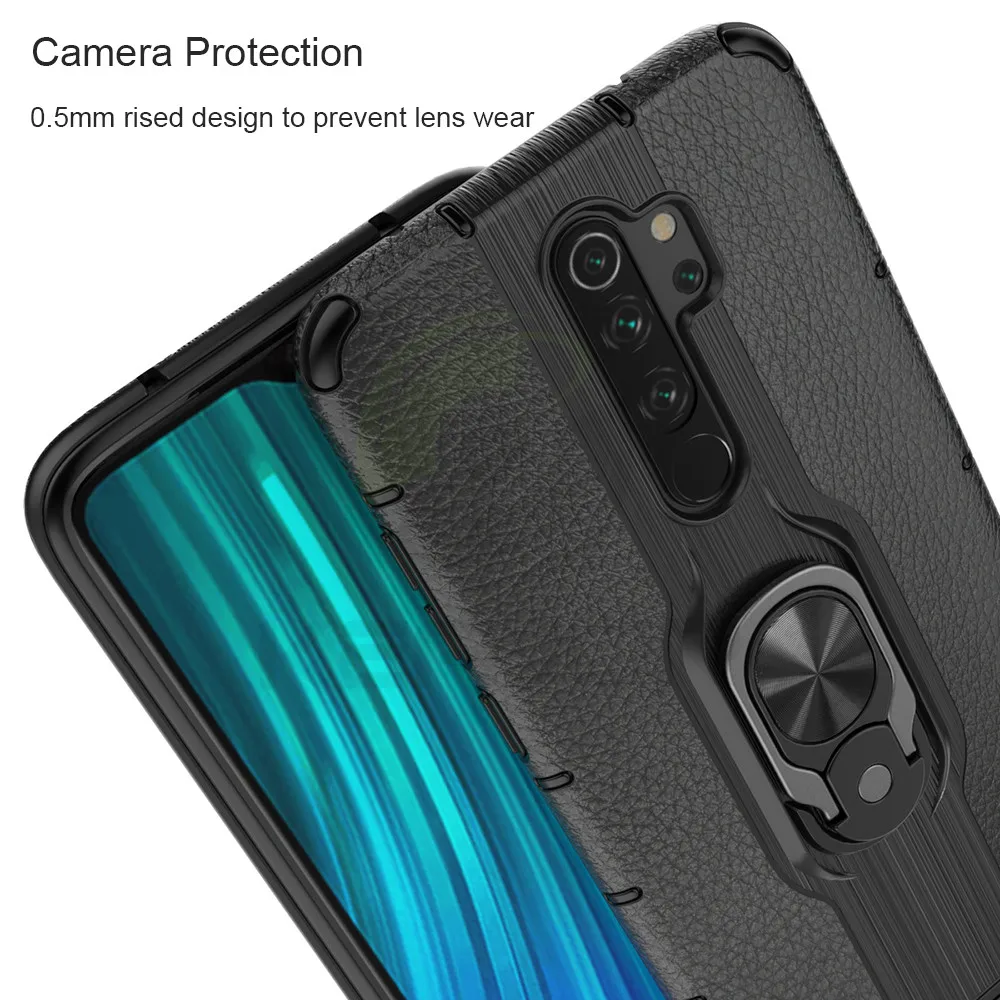 Чехол для Xiaomi Redmi Note 8 Pro, чехол, металлическое кольцо, держатель, чехол, ударопрочный защитный бампер для Redmi Note 8, Note8 Pro, чехол с кольцом