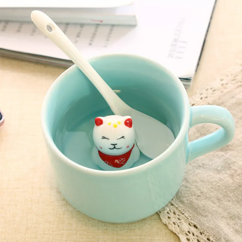 Креативная керамическая кружка с рождественским животным молоком кофейные