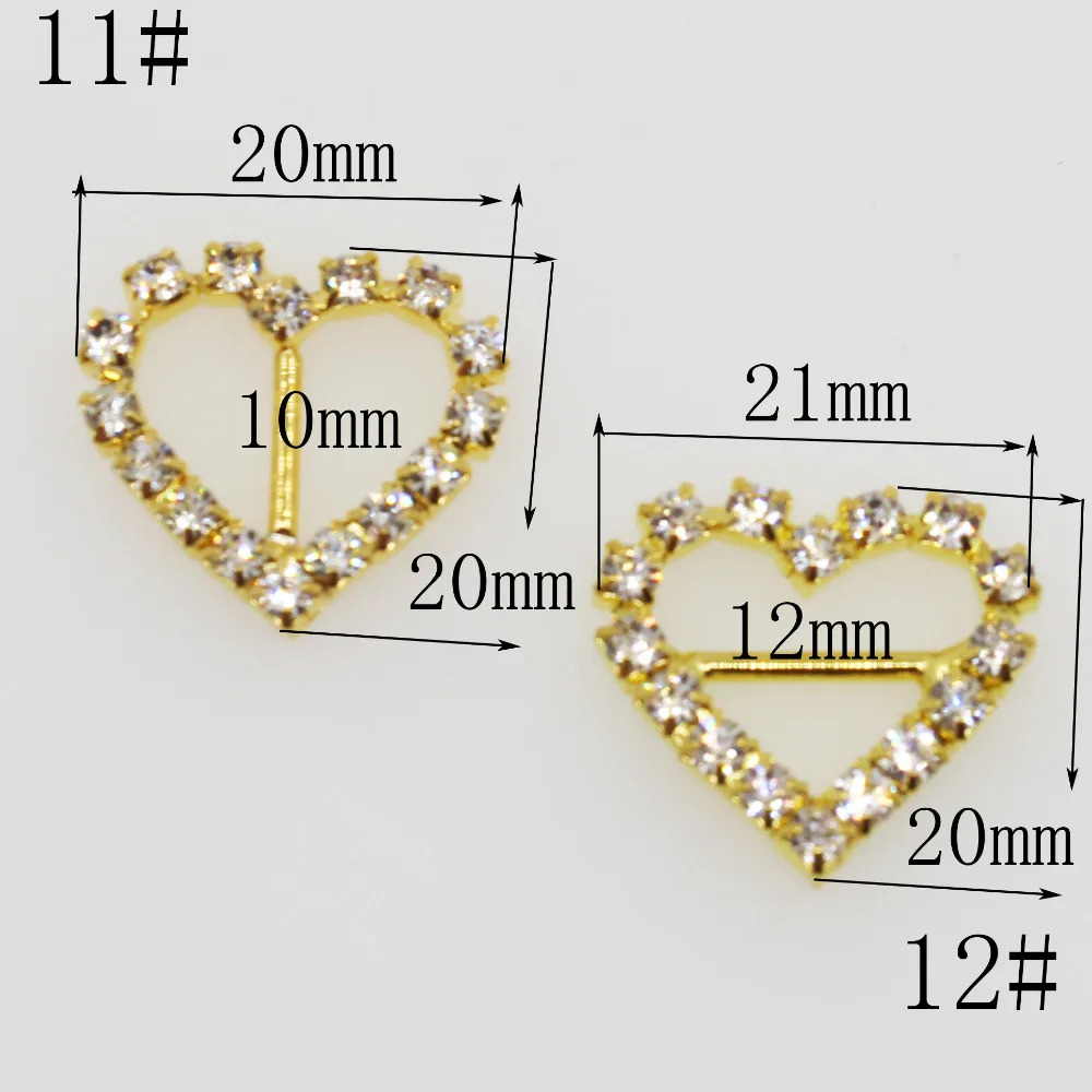 50 шт. Маленькие стразы скользящая пряжка золото серебро металл сделай сам
