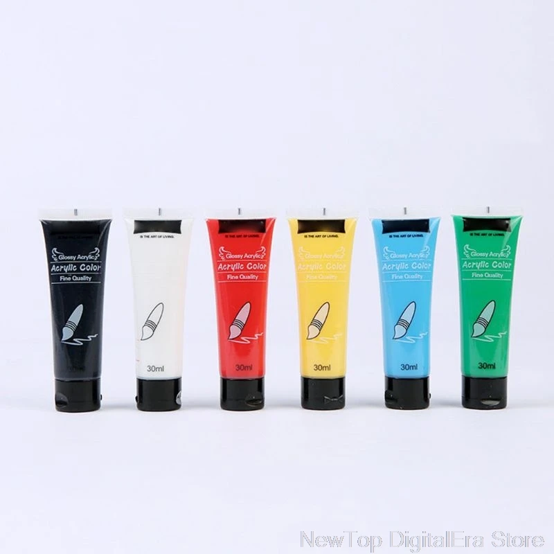 

6 Colors 30ml Professional Acrylic Paint Set Drawing Painting Pigment Hand-paint Jy13 20 Dropship