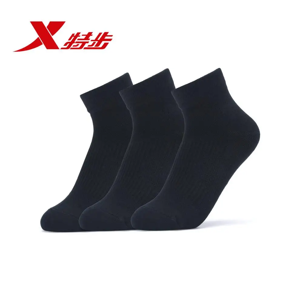 Xtep мужские носки для бега смешанные цвета черный цвет 3 пары/партия подарочные