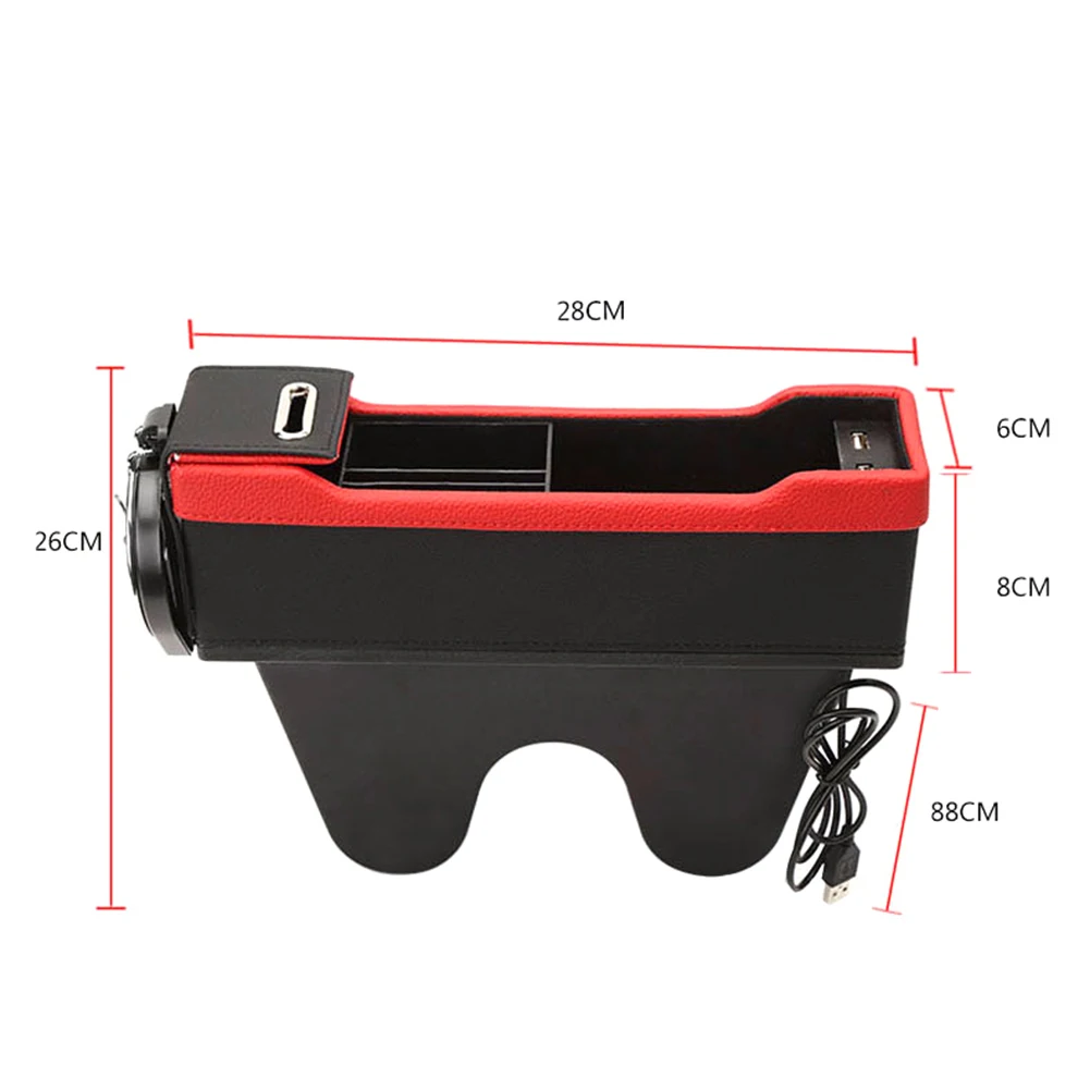 

Universal Car Vehicle Seat Slit Phone Holder Storage Box Organizer with USB Charging Port Car Styling Accessories Interior