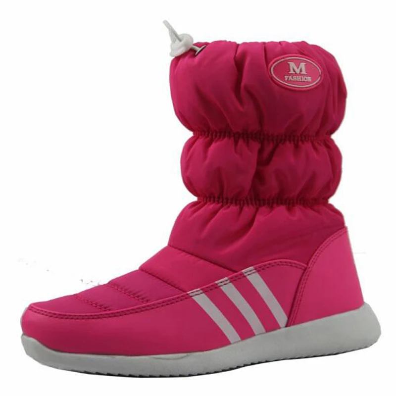 

Women boots thick plush mid-calf boots 2020 winter boots non-slip waterproof snow boots women Botas Mujer for -40 degrees