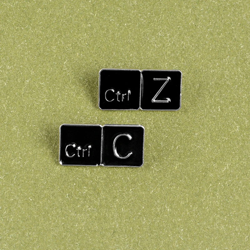 Ctrl C/Ctrl Z клавиатура эмалированная булавка копия возврат ярлык офисный Рабочий броши значки с героями мультфильмов одежда отворотом pin подарок для друга