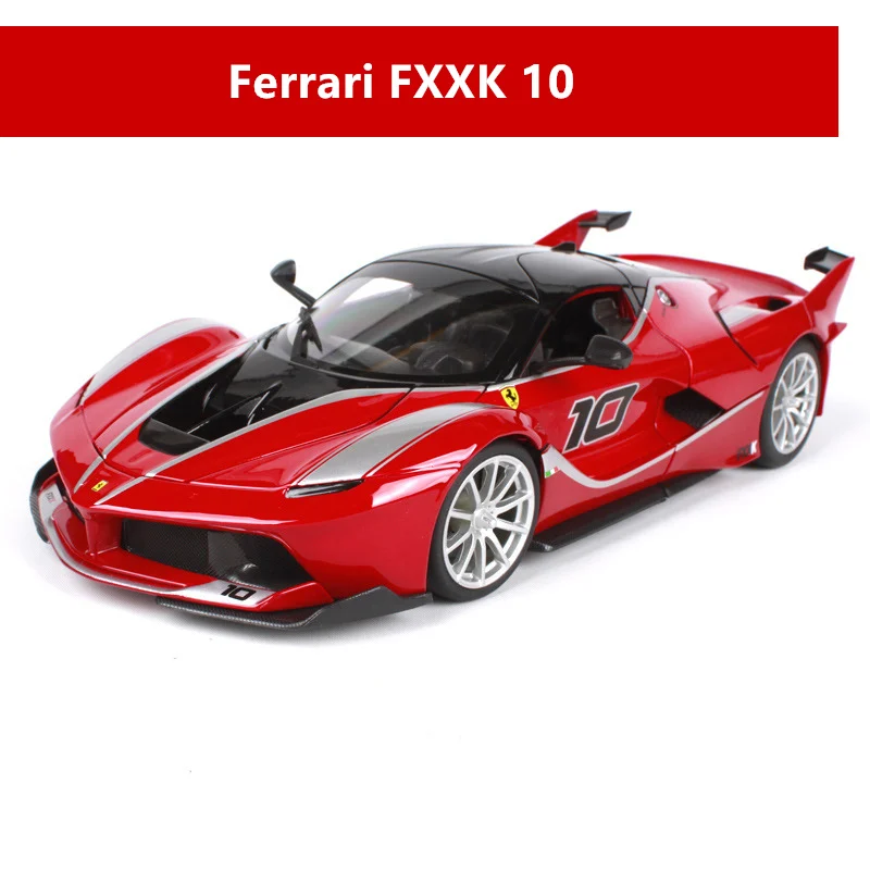 FXXK 10 Bburago 1:18 FXXK 5 Супер спортивный автомобиль сплав модель автомобиля моделирование автомобиля украшение коллекция Подарочная игрушка Литье под давлением модель игрушка для мальчиков - Цвет: FXXK 10