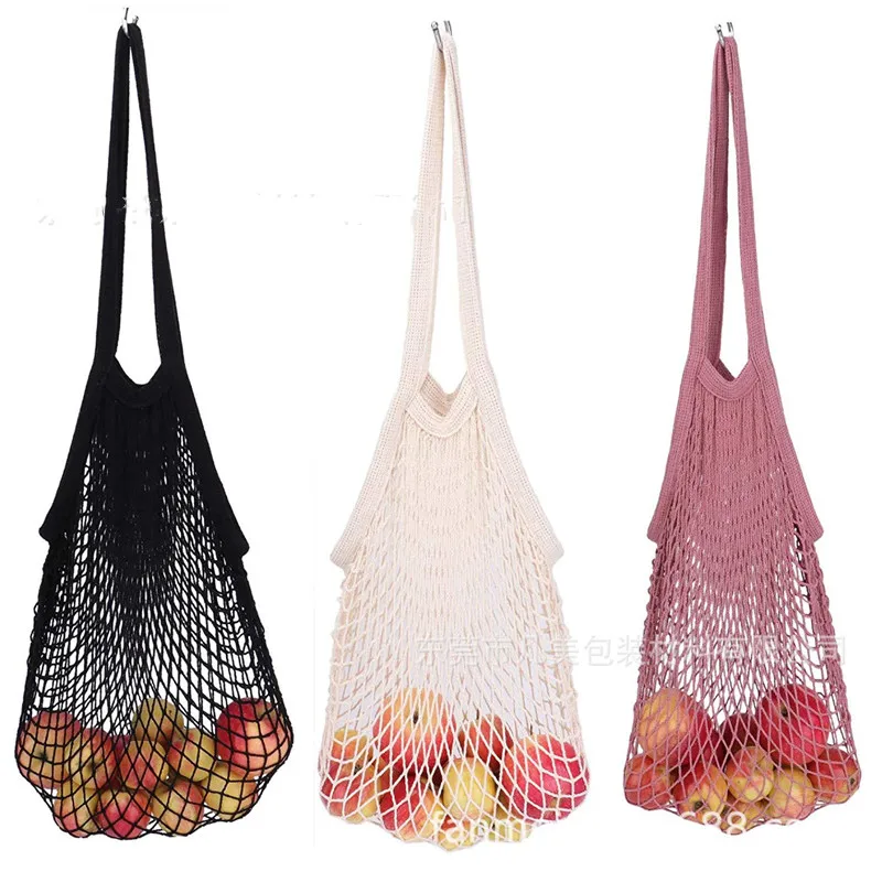 

Fruit Storage Handbag Mesh Shoulder Bag Net Woven Cotton Shopping Bags Womens Shopping Bags Reusable Produce Bags Eco Friendly