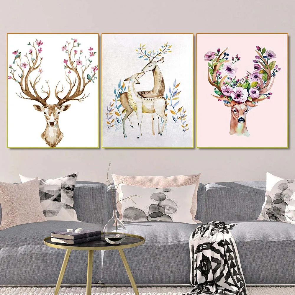 Настенная картина Laeacco на холсте в современном скандинавском простом стиле с