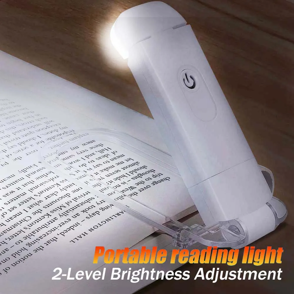 

LED Portable Reading Light Brightness Adjustable Eye Protection Clip Book Light Rechargeable Bookmark Read Light USB