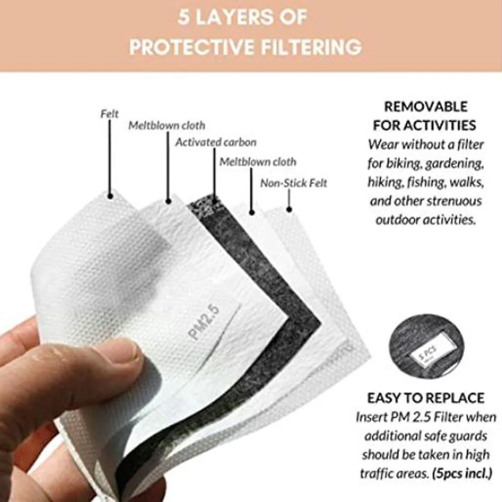 Многофункциональная повязка на голову и шею унисекс с защитным фильтром