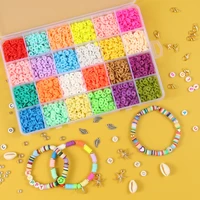 mixed polymer clay beads soft pottery spacer beads %e2%80%8bfor jewelry making kits kids girls women bracelet necklace earrings diy sets