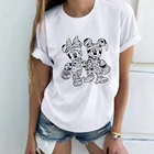 Женские футболки Disney на Хэллоуин, платье с Микки и Минни в стиле Мумия в стиле Харадзюку, женские футболки с принтом в стиле каваи, милая одежда