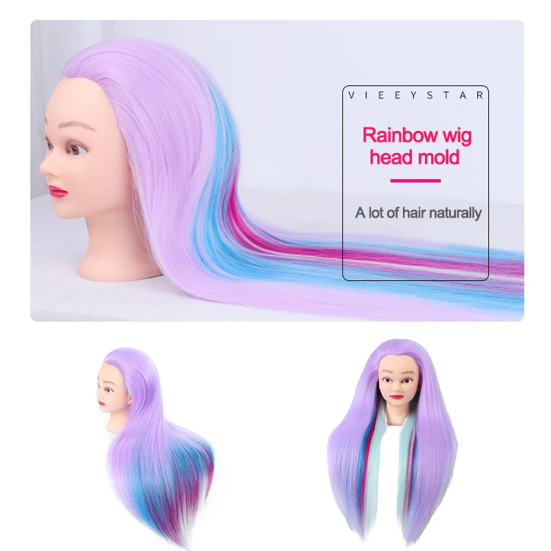 

DIANQI Dolls Mannequin Manikin Head With Synthetic Hair For Hairdressers Hairstyles Hairdressing Styling Training Head