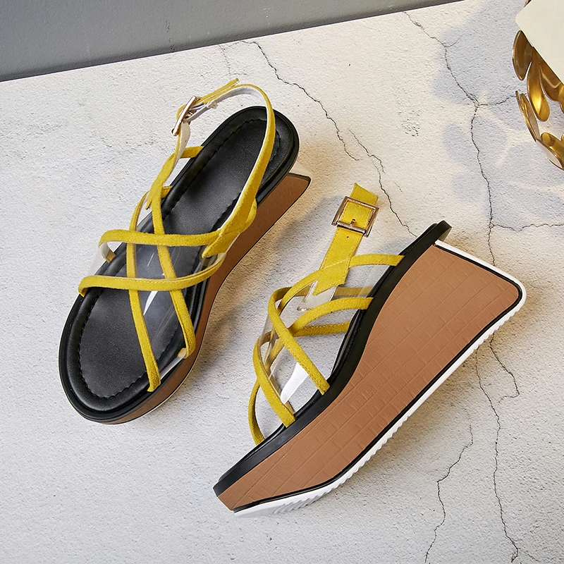 

MORAZORA 2021 New Brand fashion women sandals top quality sheepskin party shoes summer platform ladies women pumps