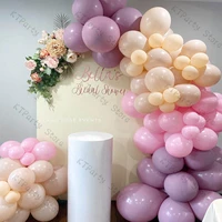 90pcs macaron baby pink balloons arch kit shower doubled hot pink cream peach globos birthday party backdrop decoration supplies