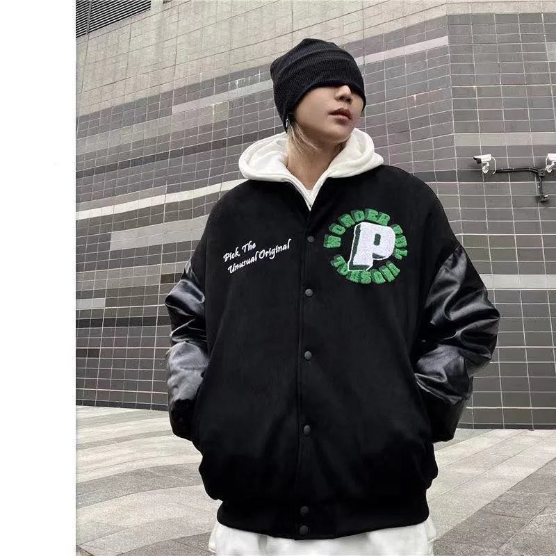 

Мужская бейсбольная Униформа пилота в стиле ретро с буквами 2021, свободная Повседневная американская куртка в стиле ins, Мужская трендовая но...