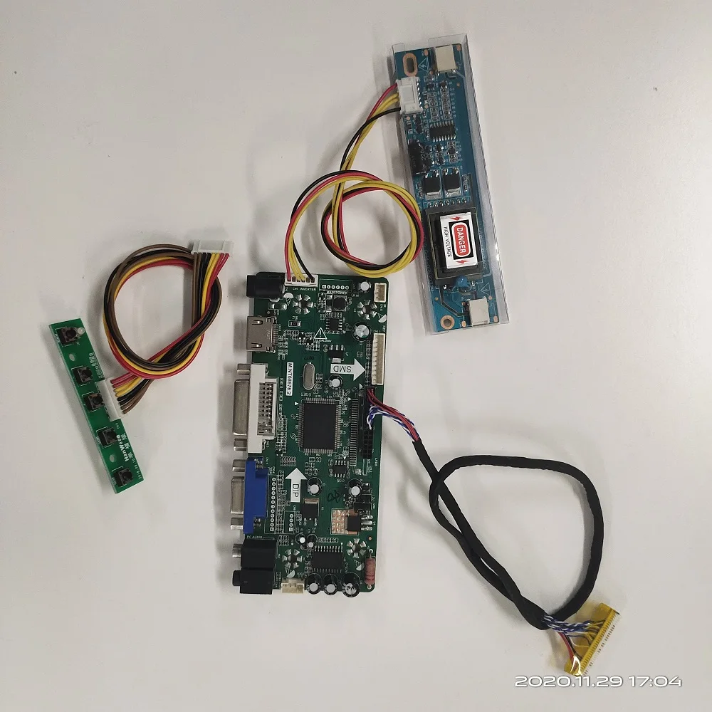 

Kit for LTA149B780F 20pin 2 Lamps 1280(RGB)×390 HDMI+DVI+VGA LCD Display Audio DIY Controller Board Driver Screen Panel 14.9"