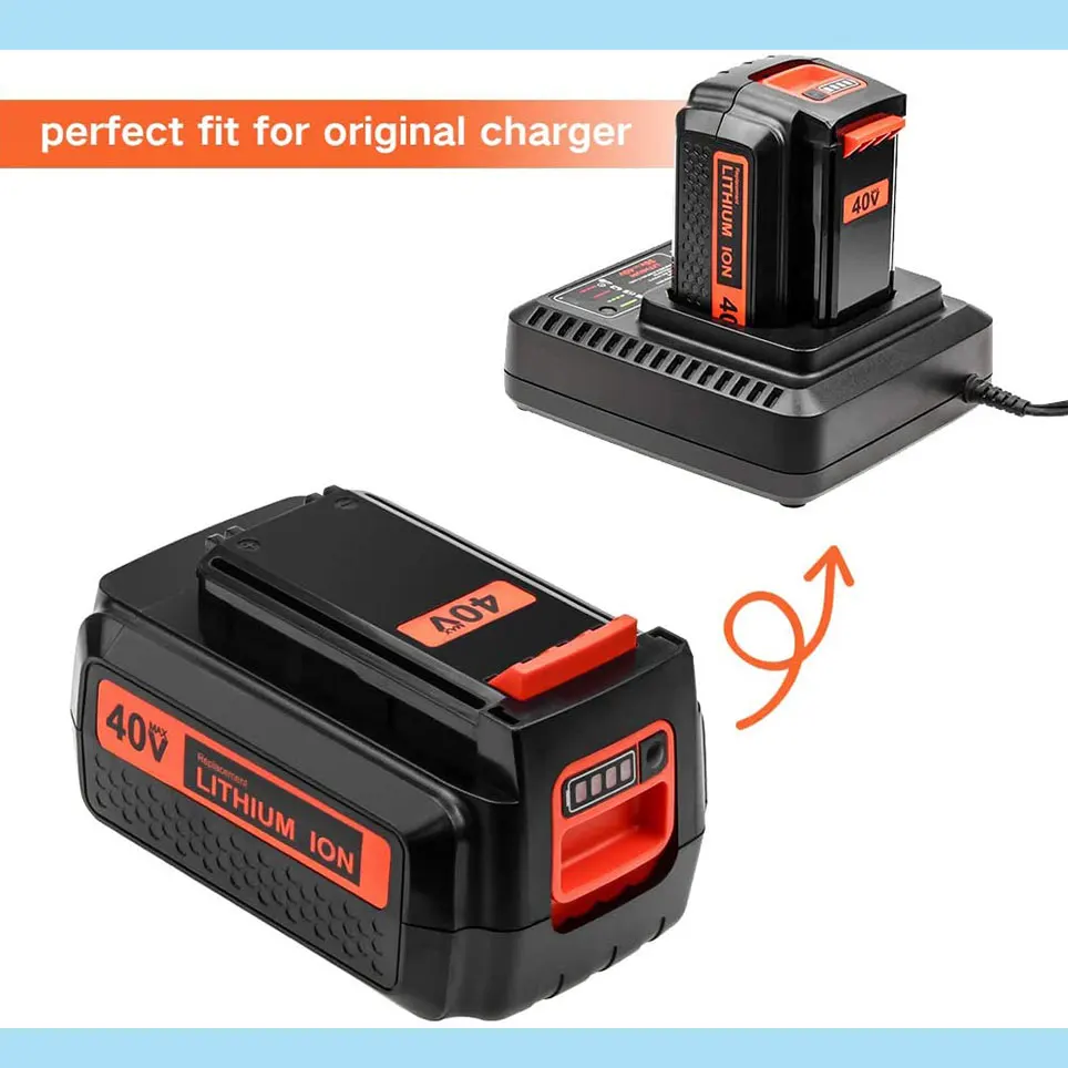 

2021 3000 мАч 40 вольт lbx2040 сменная батарея совместимая с black and Decker 40 вольт литиевая батарея Max lbx2040 беспроводные инструменты