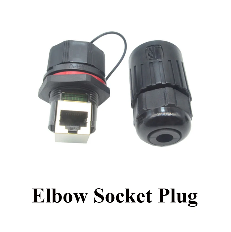 Оригинальные Weipu RJ45 сетевой разъем IP67 водонепроницаемый штекер RJ45F6 гнездо RJ45F71RA локоть RJ45F71 прямая розетка - Цвет: Elbow Socket Plug