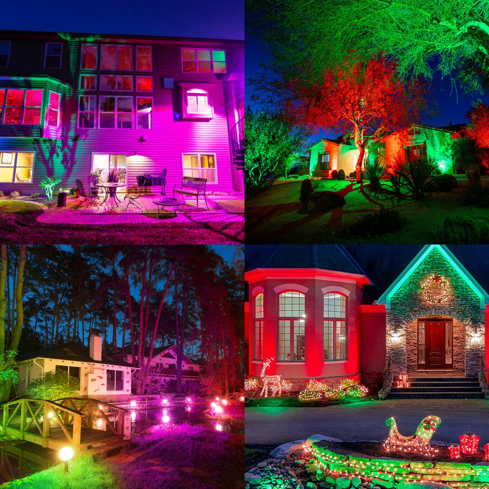 Дешево T-SUN RGB 5 ламп Солнечный светодиодный светильник Открытый IP65 водонепроницаемый светильник солнечной энергии для украшения сада солнечный св...