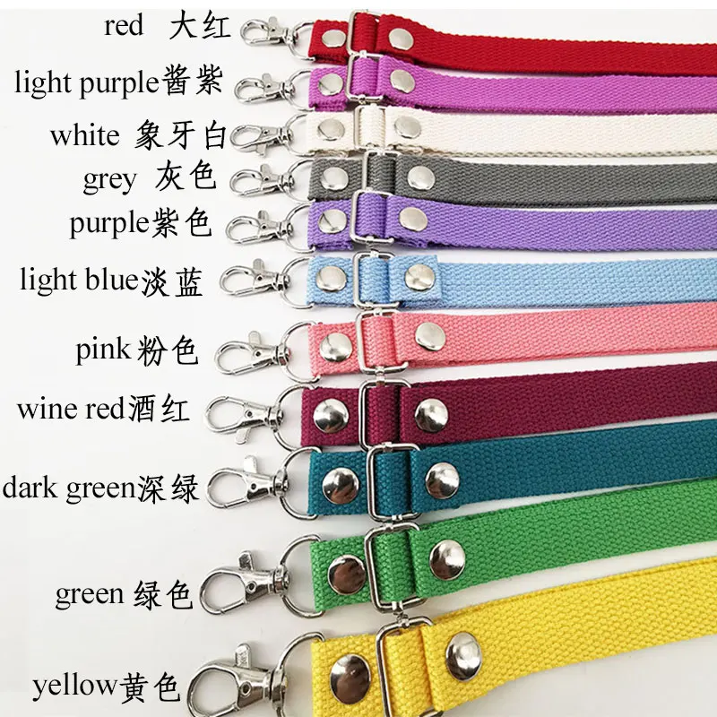 

130cm Canvas Bag Strap Adjustable Shoulder Bag strap DIY purse replacement Silver Buckle Handbag strap Handles Bag Accessories