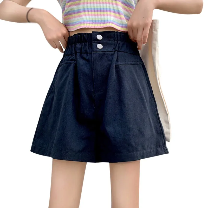 

High Waist Hot Shorts For Women Summer Korean Style Loose Wild Casual Wide Leg Shorts /