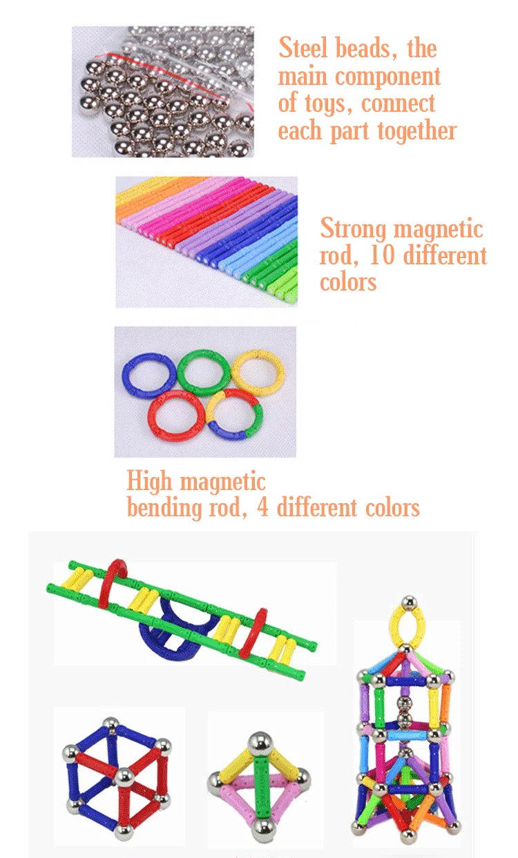 Горячая 150 шт. креативный DIY магнитный стержень ToysMagnet металлический шар для детей магнитные строительные блоки игрушки строительные аксессуары