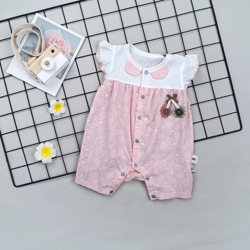 Новинка 2019 года одежда с короткими рукавами для маленьких детей летняя тонкая из