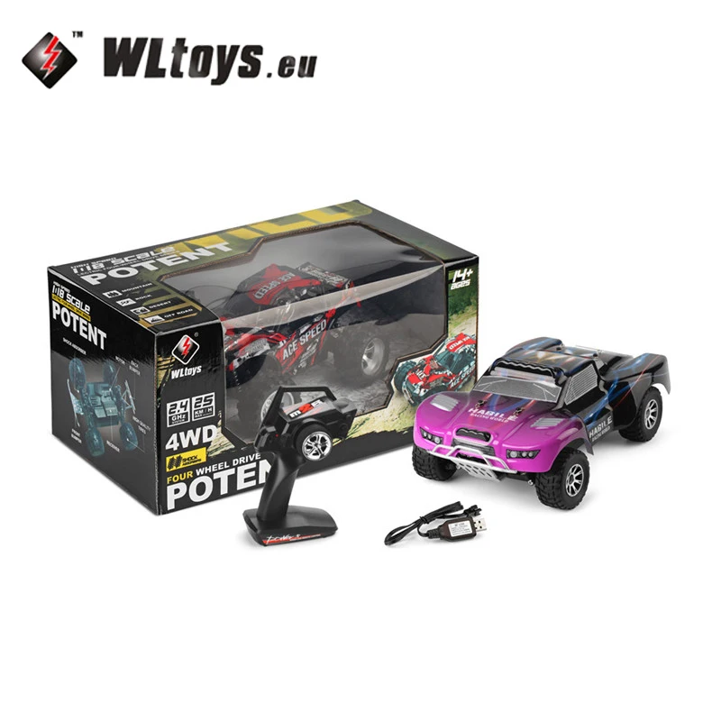 Wltoys 18403 1:18 2.4G 4WD Electric Short Course Vehicle RC Car RTR Model Vehicle Toys Outdoor for Boys Children Gifts