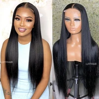 luffyhair virgin brazilian straight silk base lace front wigs with baby hair 5x4 5 silk top lace front human hair wigs for women