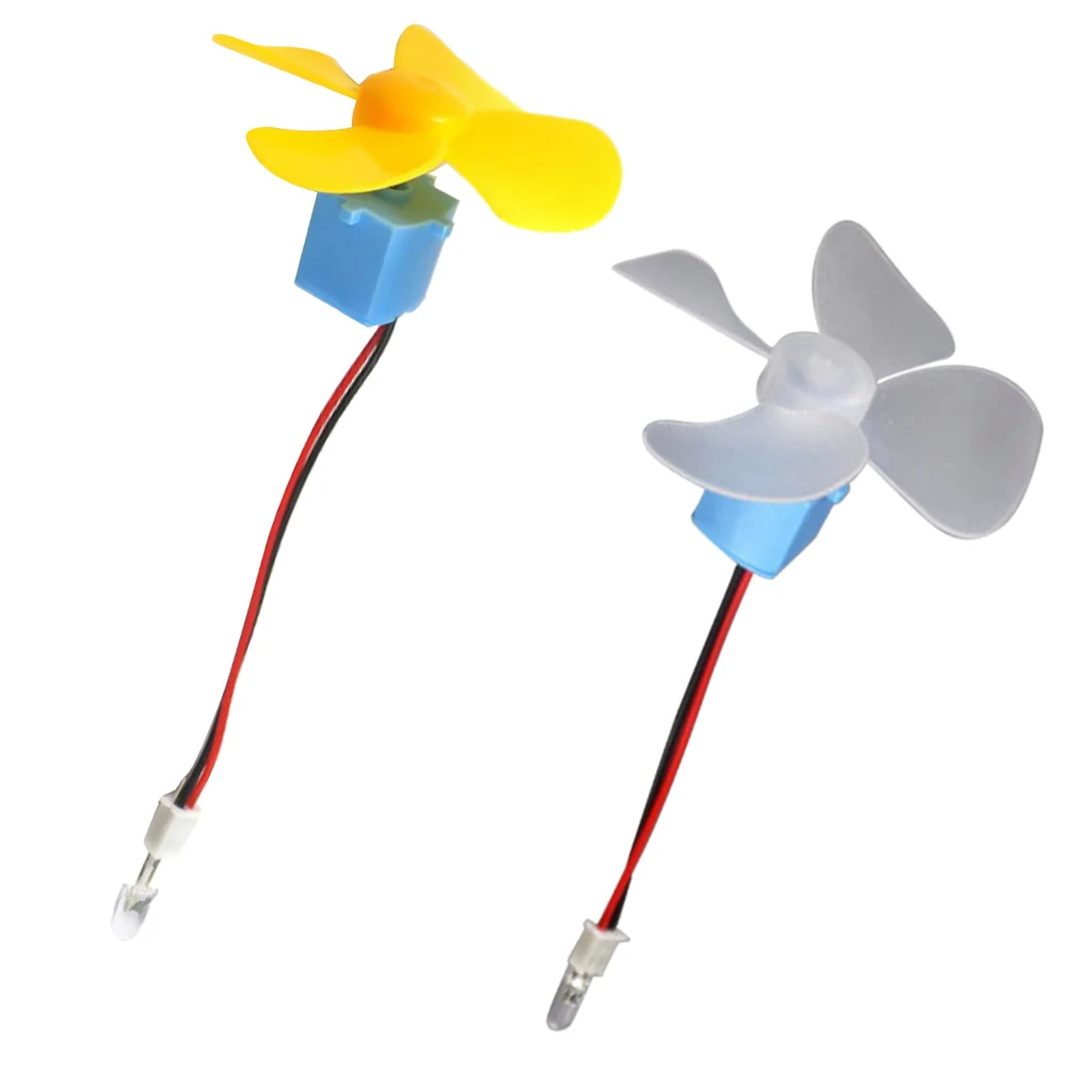 2 упаковки наборы DIY небольшие ветряные турбины с мотором электрическое