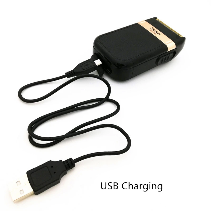 KM-2024 Kemei новая USB перезаряжаемая возвратно-поступательная двойная сетчатая
