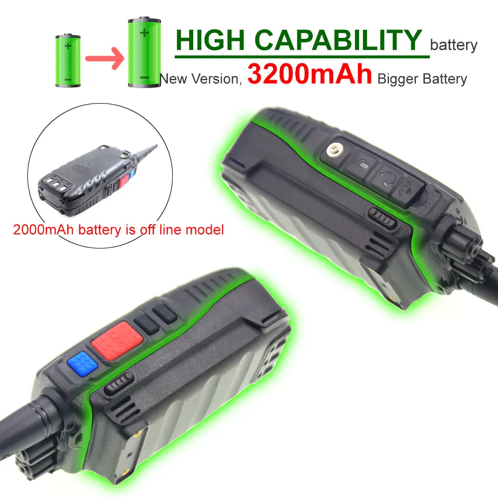 Портативная рация QYT портативная с аккумулятором 3200 мАч четырехдиапазонный