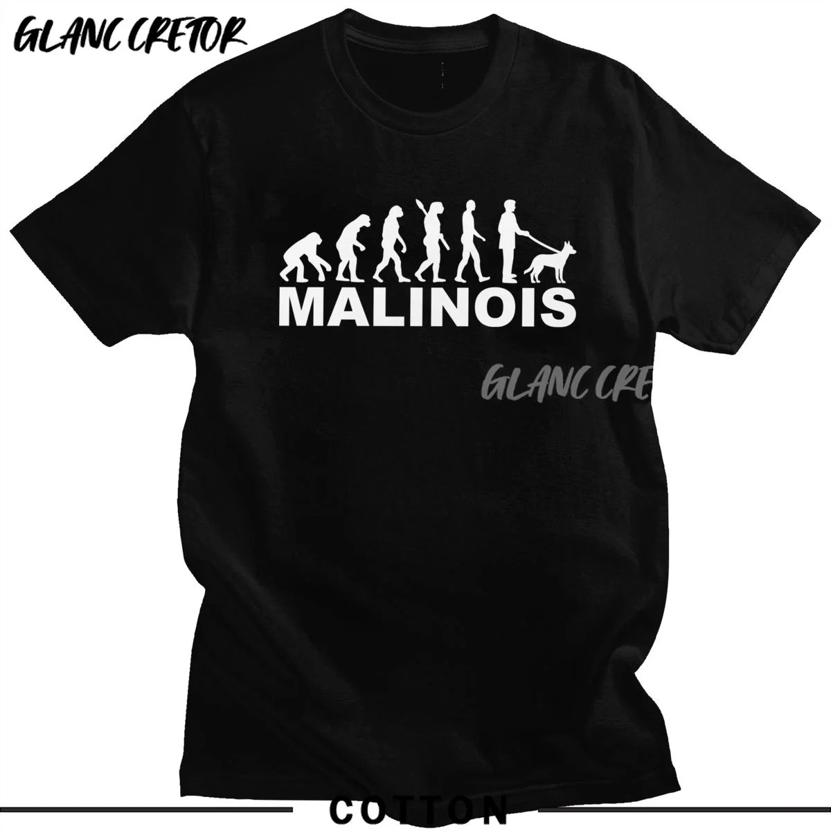 

Футболка с коротким рукавом, с изображением бельгийской овчарки, Мужская хлопковая футболка