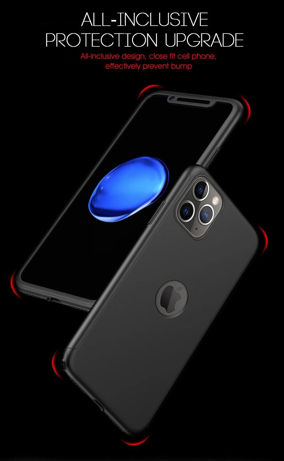 360 полный защитный чехол для телефона для iPhone 8 7 Plus 6 6s чехол 5 5S X 10 Полный Чехол для iPhone 11 Pro XR Xs Max X Чехол