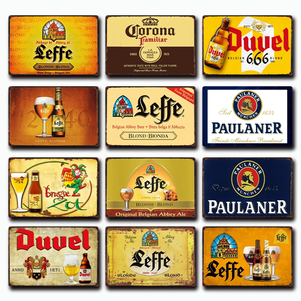 [Kelly66] бельгийский пивной Лефф Duvel блондинка Affligem жестяная металлическая вывеска