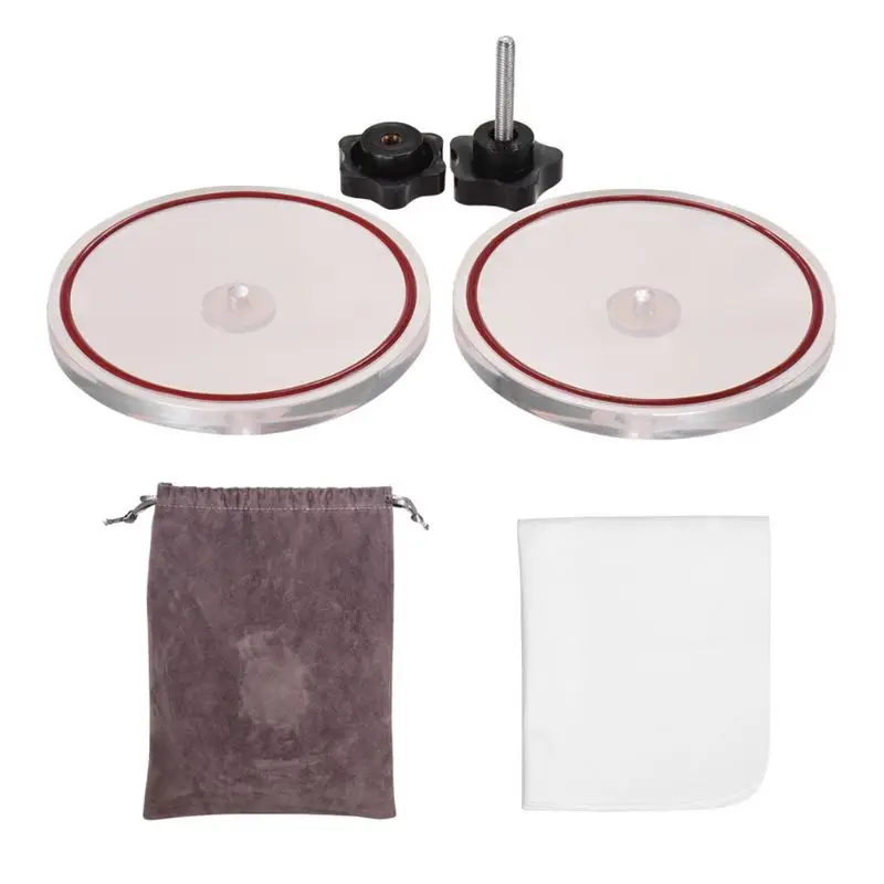 

NEW LP Vinyl Record Cleaner Clamp Vinyl Record Lable Saver Protector Waterproof Acrylic Clean Tool