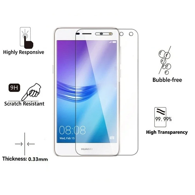 Закаленное стекло для Huawei Y6 2017 дюйма 5,0 дюйма MYA-L03/L23, L02/L22 Nova Young, защита экрана 9H 2.5D на телефоне, защитная пленка