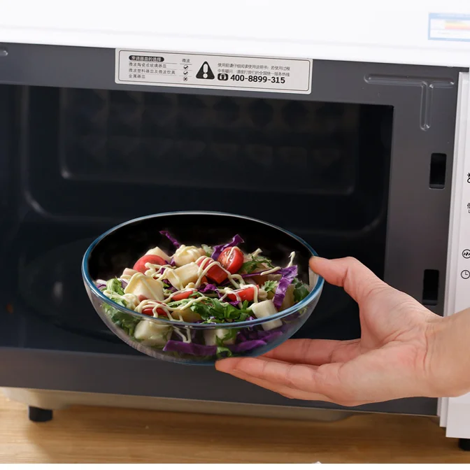 

Korean Microwave Bowls Glass Heat Resistant Nordic Breakfast Snack Salad Durable Bowl Soup Fruit Pratos De Jantar Tableware DE50