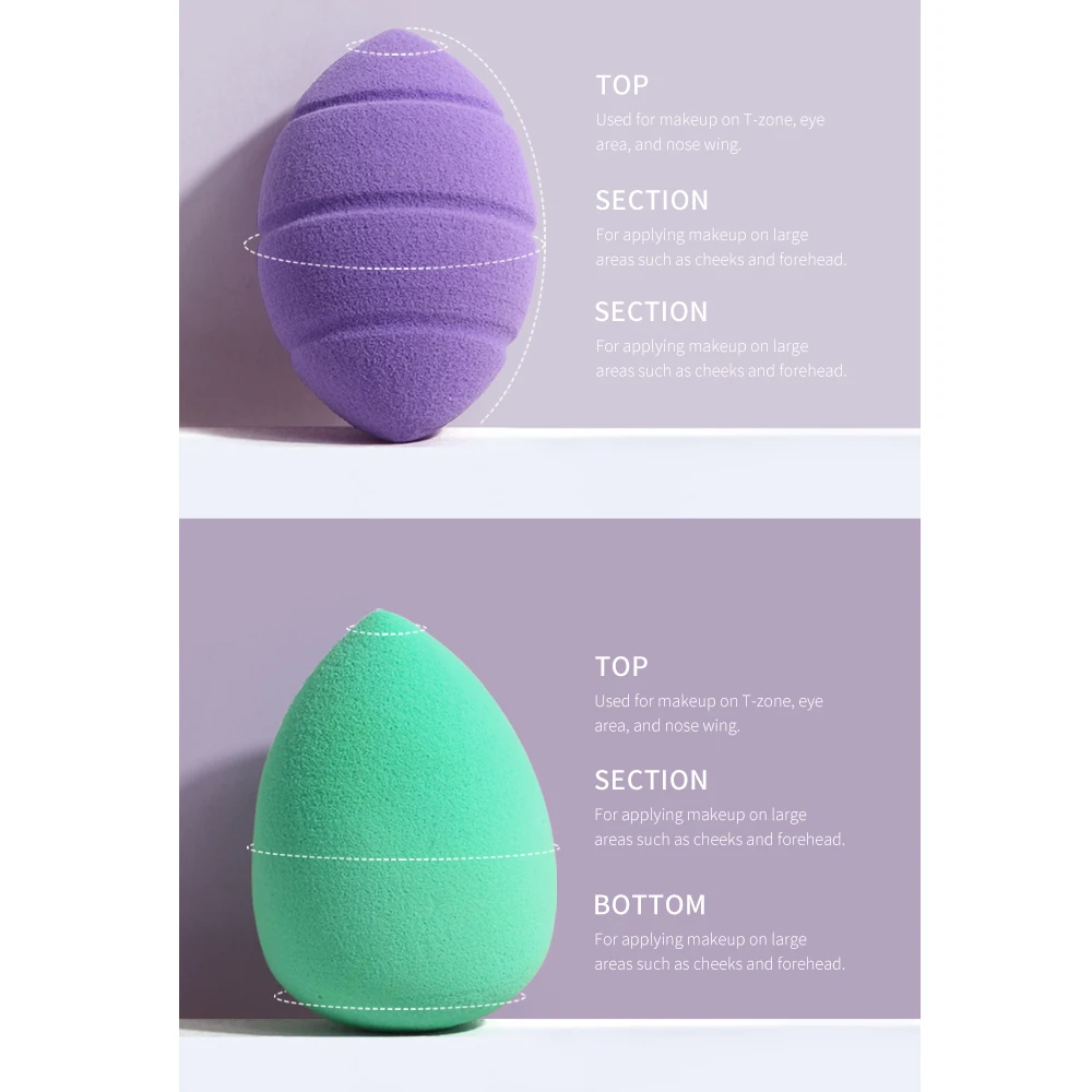 

MAANGE 3Pcs Makeup Sponge Professional Cosmetic Puff For Foundation Concealer Cream Make Up Soft Water Sponge Puff Wholesale